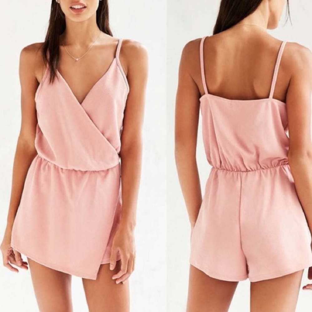 Urban Outfitters Kimchi Blue Pink Rose Romper Skort